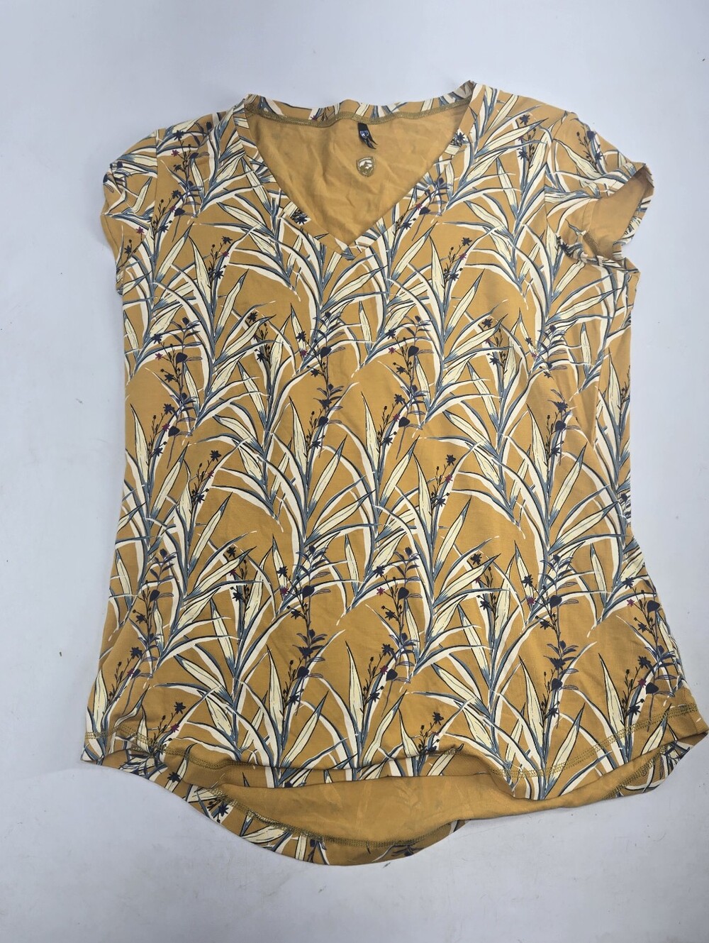 NEW Kuhl Women's Kandide Short Sleeve Shirt Overcast Print S - Picture 2 of 8
